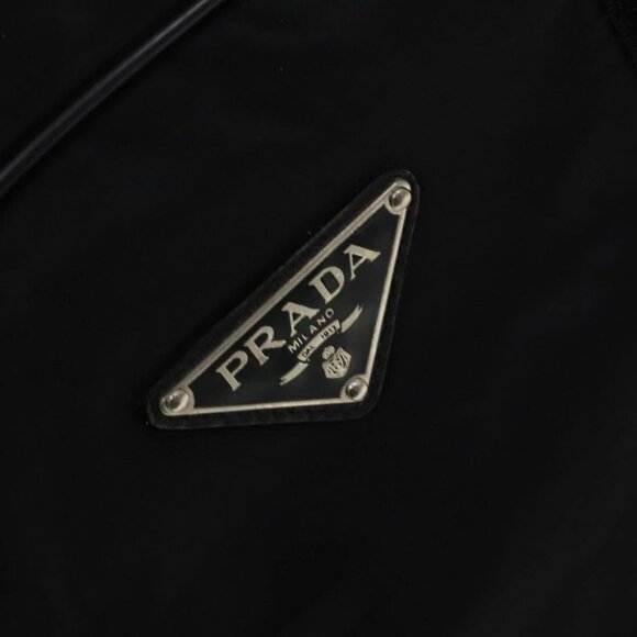 PRADA Boston Bag Nylon 2way Black Silver Auth - Picture 10 of 16